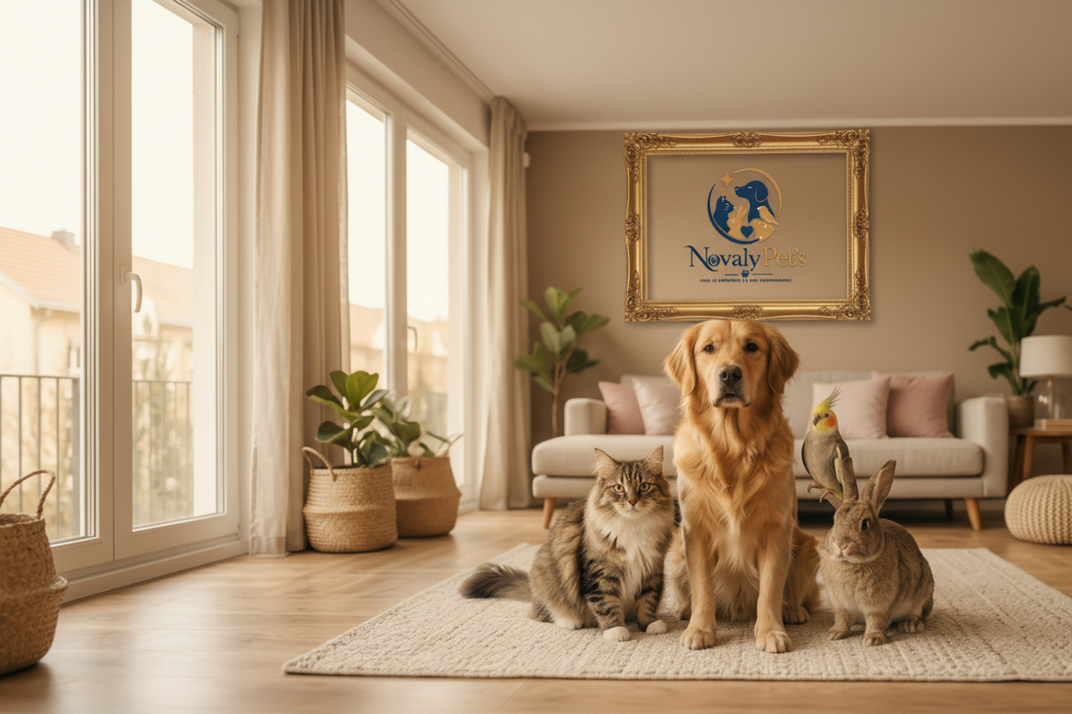 Novaly Pet's - Bannière hero beige rosé