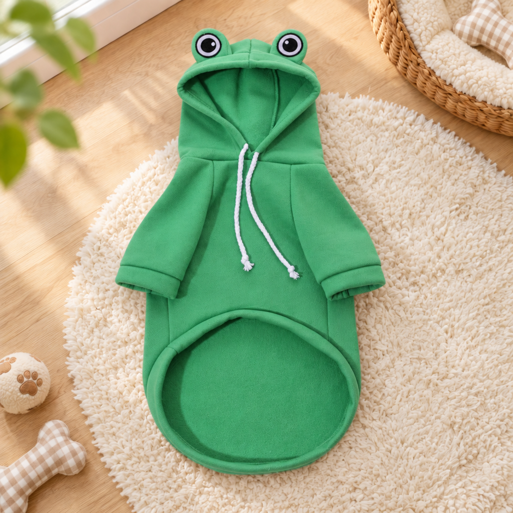 Sweat vert dans le décor cocooning